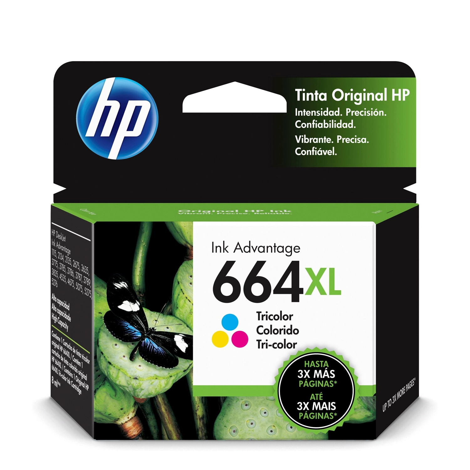 [HP-F6V30AL] Cartucho De Tinta Hp 664Xl Color