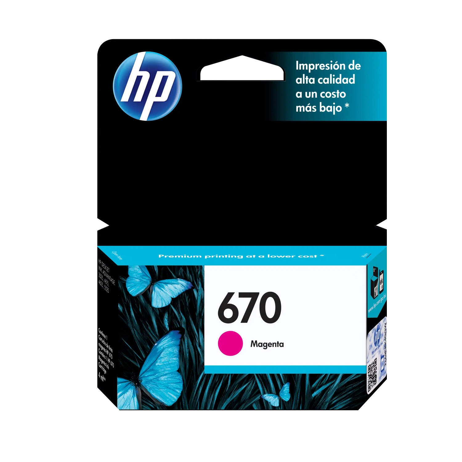 [HP-CZ115AL] Cartucho De Tinta Hp 670 Magenta