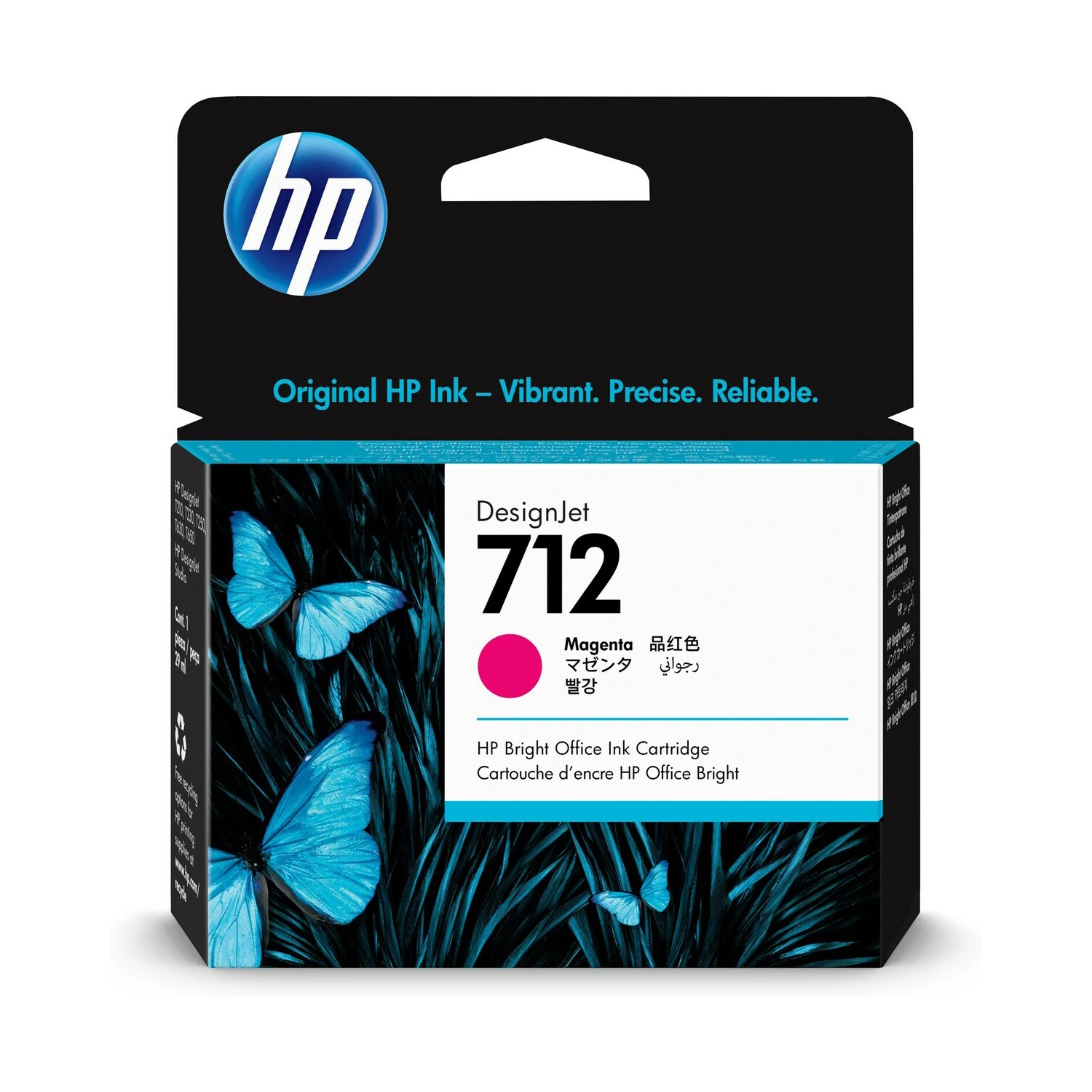 [HP-3ED68A] Cartucho De Tinta Plotter  Hp 712 Magenta