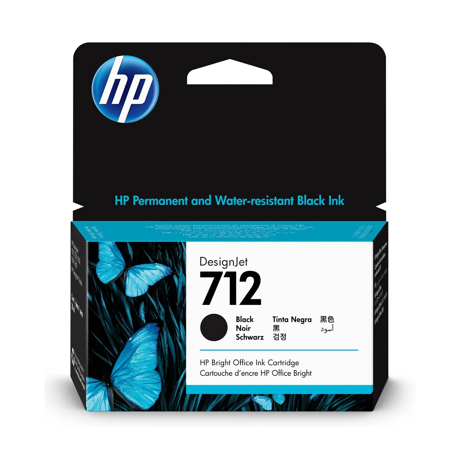 [HP-3ED71A] Cartucho De Tinta Plotter  Hp 712 Negra Alto Rendimiento