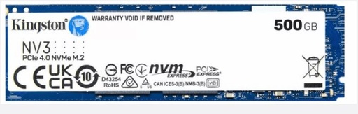 [KINSSDSNV3S/500] Disco Ssd 500Gb Nv3 M.2 2280 Pcie Nvme 5000Mb/S