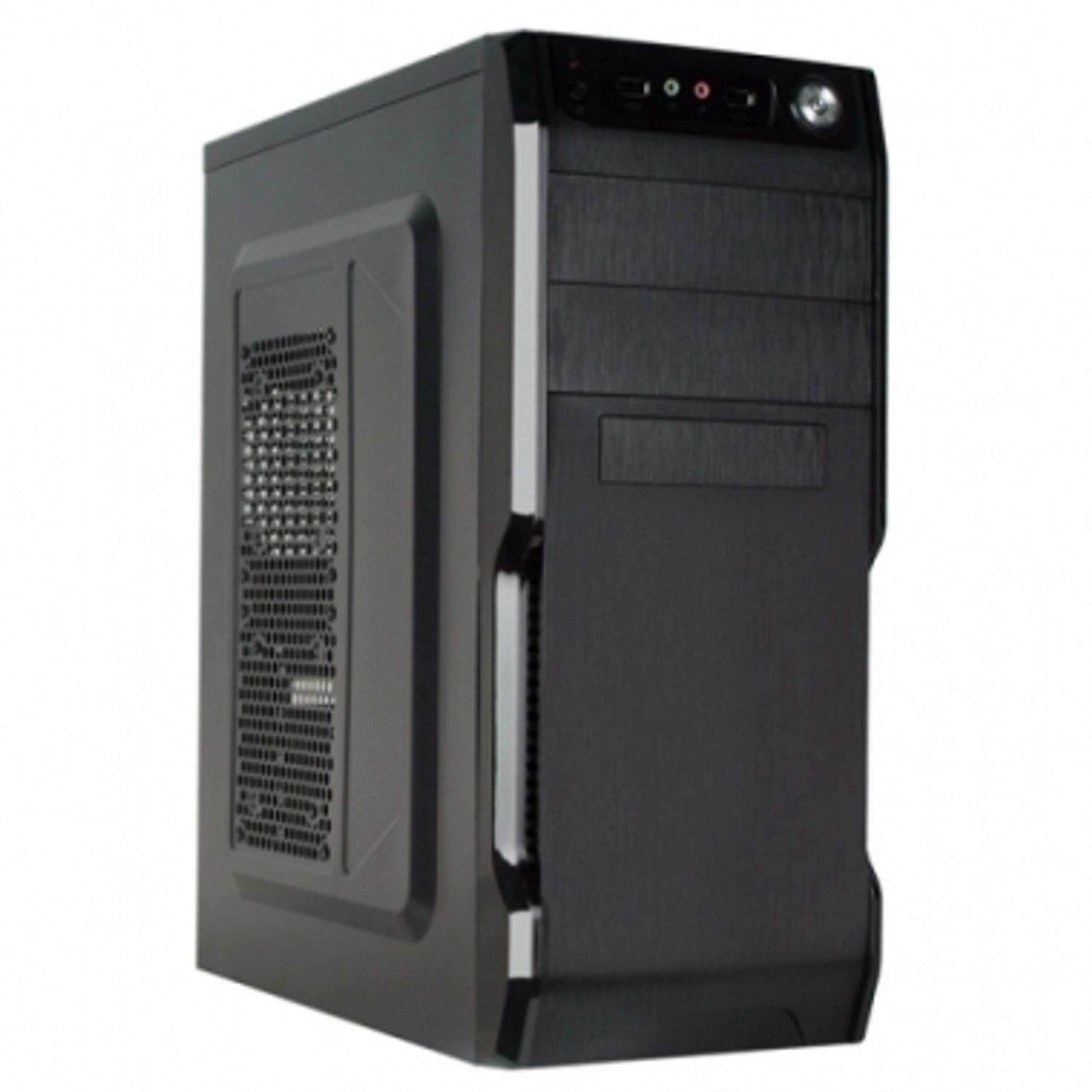 [CROGABKIT2801] Gabinete Cromax 2801 Kit Teclado Mouse Mid Tower C/Fuente 600W Black