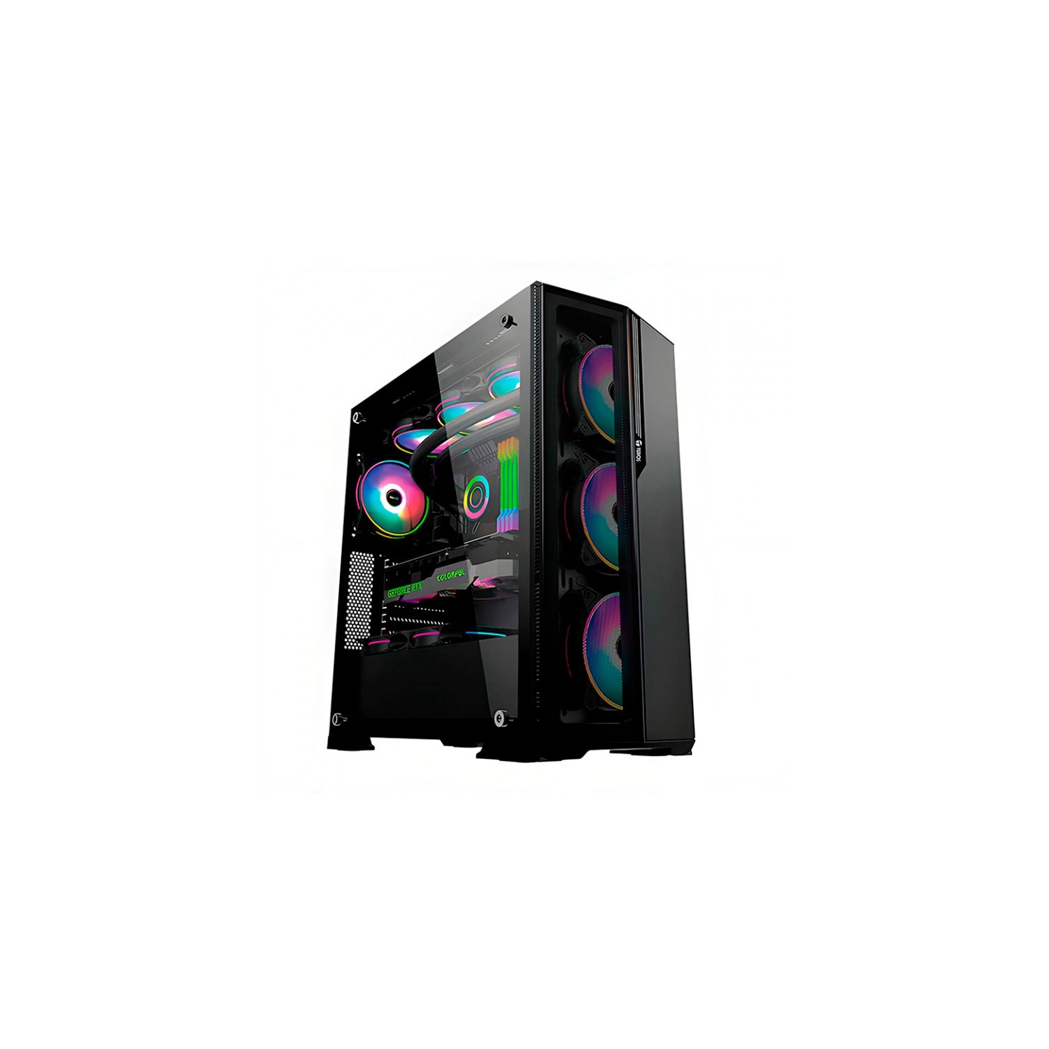 [TERGABTE1175N] Gabinete Teros Te-1175N Gaming Mid Tower 4 Fans Argb S/Fuente