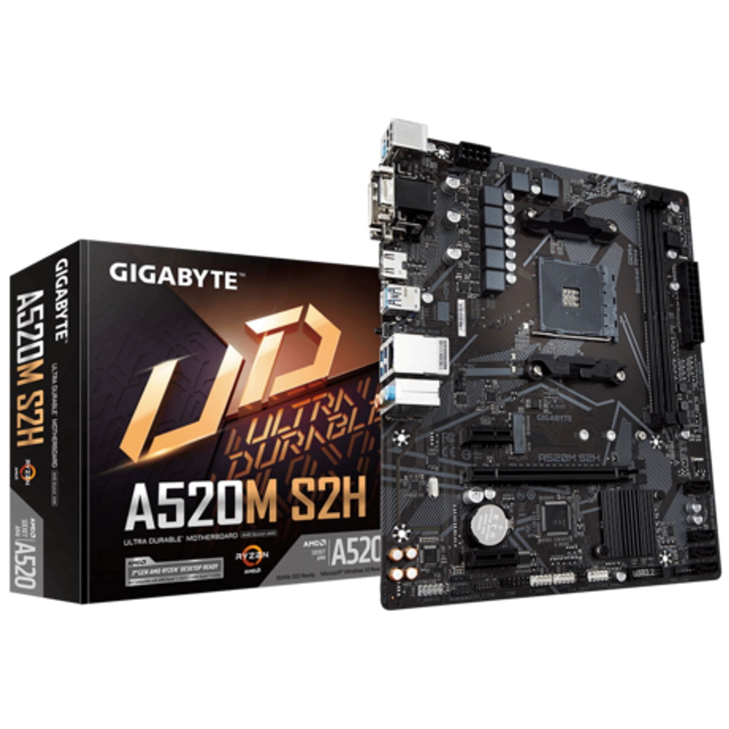 [GIGMOTA520M-S2H] Motherboard GIGABYTE A520M S2H Ultra Durable AM4 DDR4