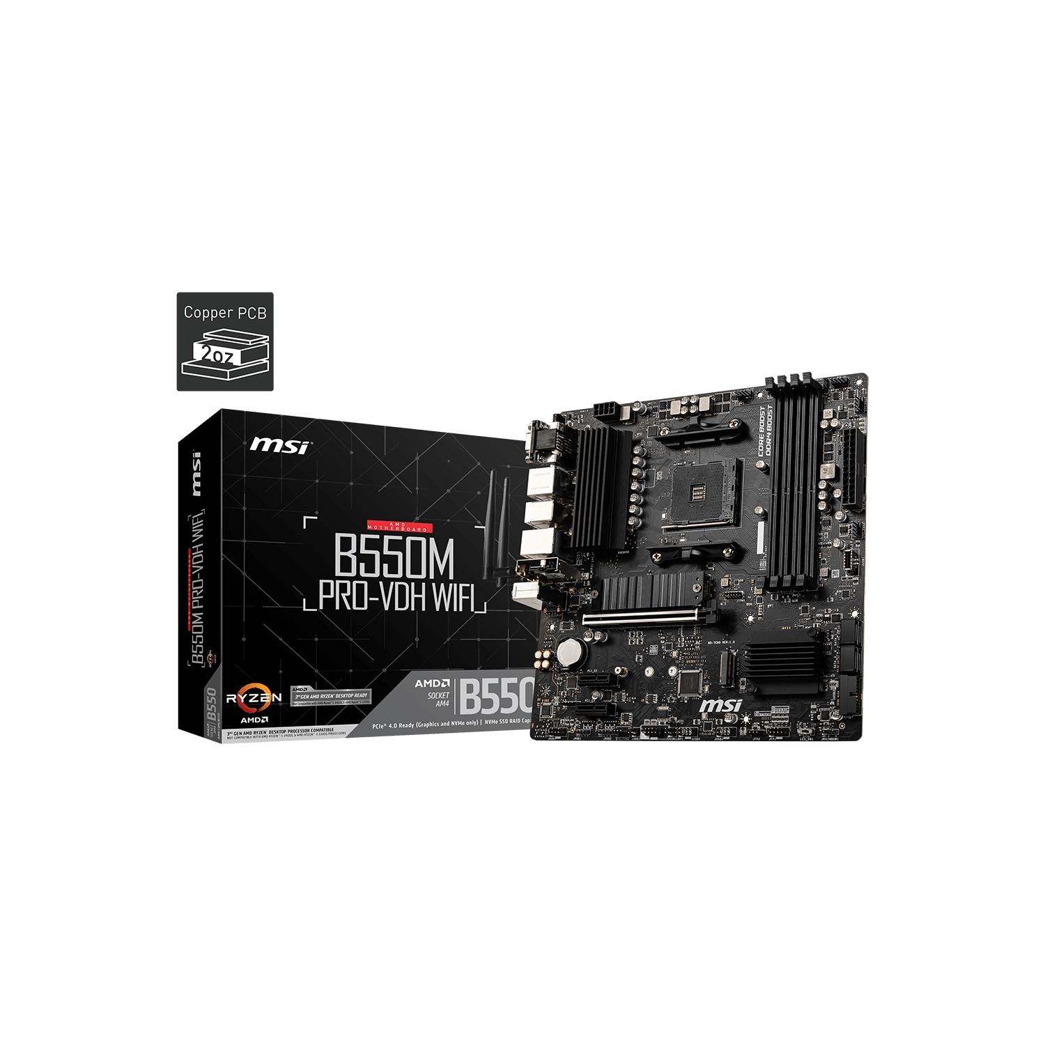 [MSIMOTB550M-PVW] Motherboard Msi B550M Pro-Vdh Wifi Am4 Ddr4
