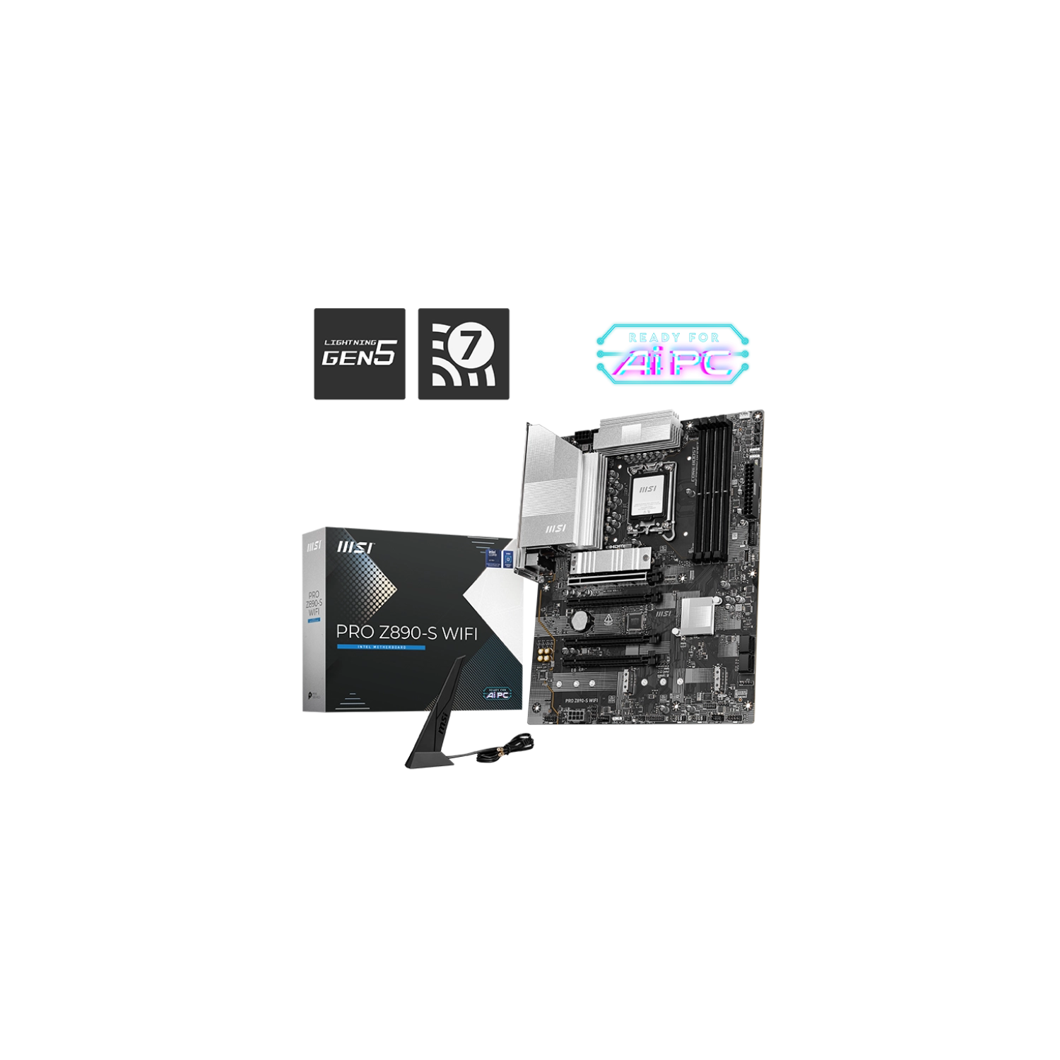 [MSIMOTZ890-SW] Motherboard Msi Pro Z890-S Wifi Lga1851 Ddr5