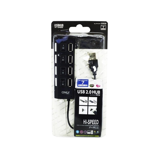 [11434] Adaptador Hub Usb 4 Puertos – Negro