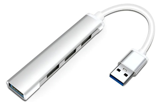 [11439] Xaea Hub De Puertos 4 Bocas C/Cable Usb Modv-0011 – Varios – Plateado