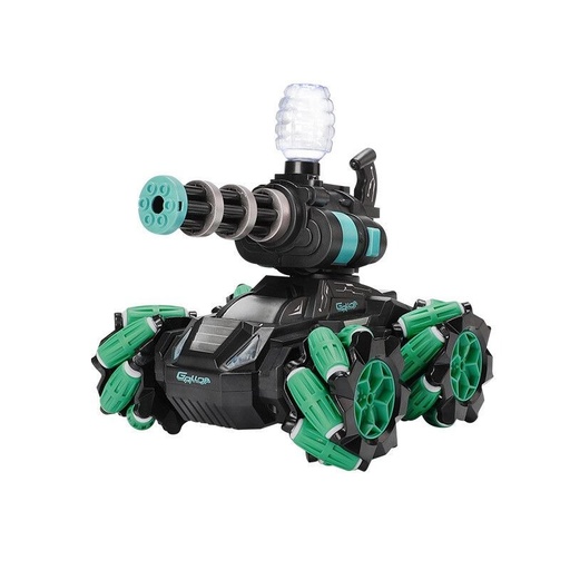 [11465] Tanque Acróbata Todo Terreno Control Remoto Giro 360° Recargable Disparador Bolas Hidrogel