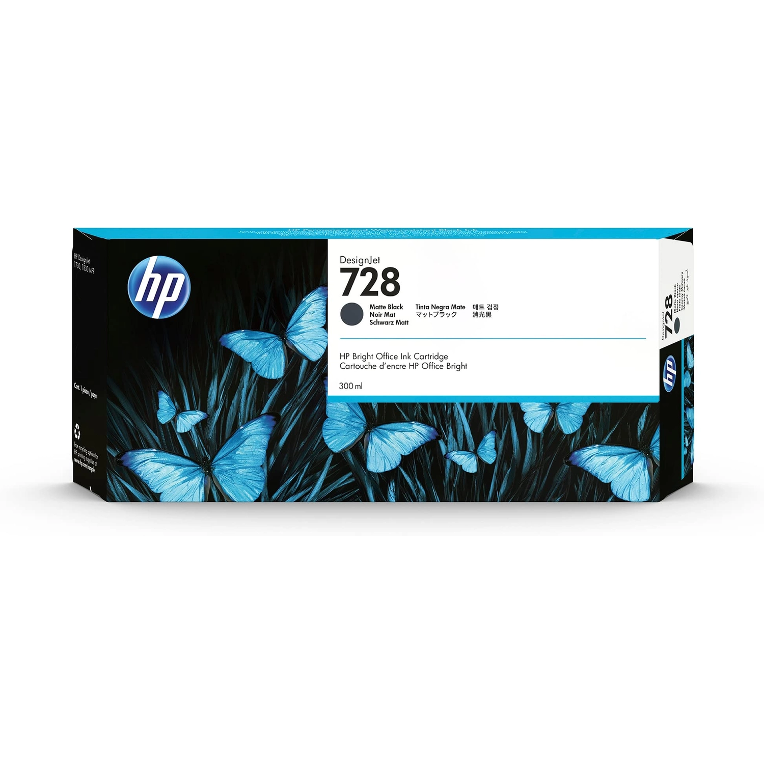 [HP-F9J68A] Cartucho De Tinta Plotter  Hp 728 Negra