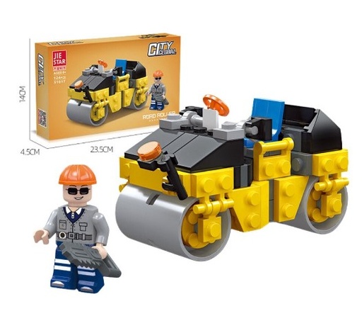 [11499] Zumo Jdmz-103 Bloques Aplanadora Jdmz-103 – Zumo – Amarillo 124 Piezas Edad 6+