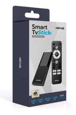 [11513] Netmak Nm-Stick Tv Stick 4K Android 10.0 2Gb /16Gb Apps Procesador Mejorado