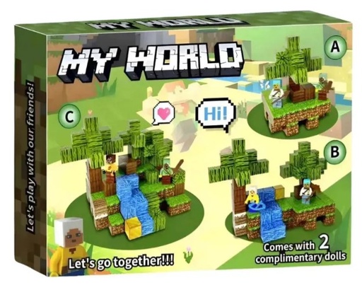 [11528] Minecraft Cubos Imantadas Didacticos My World 55 Piezas Edad 3+ 