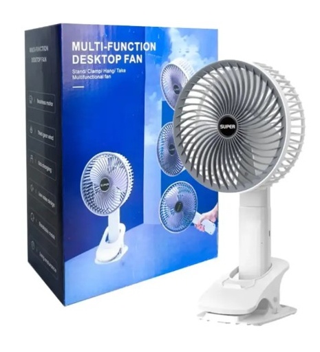 Ventilador portatil de escritorio con broche carga USB FZM-02