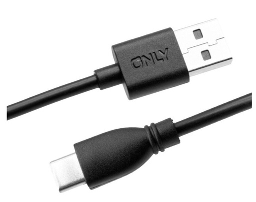 [11560] Only Cable Usb A Tipo C En Bolsita Largo 1Mt - Color Blanco O Negro