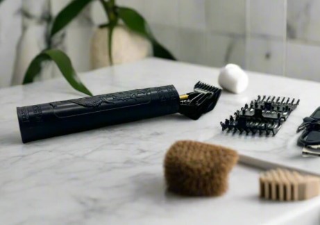 [11557] Afeitadora Vintage MODS-777 Black Metal Trimmer recargable USB