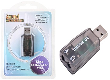 [11565] Placa De Sonido Usb 2.0 5.1 Canales - Virutal