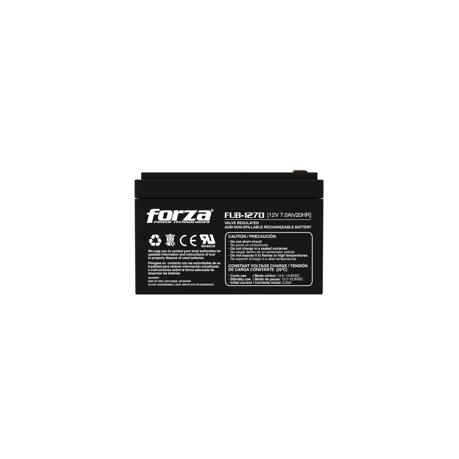 [FORBATFUB-1270] Bateria FUB FORZA sellada plomo acido 12v 7Ah