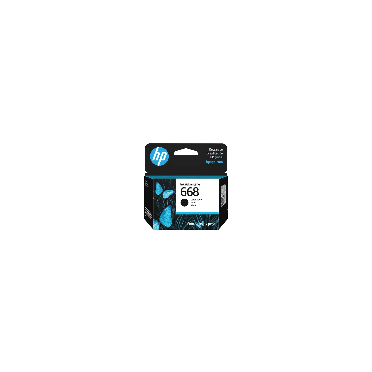 [HP-7FP37VL] Hp  Cartucho De Tinta  668  Negro