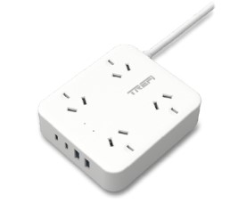 [11621] Trefi Trfpbase 4 Tomas + 2 Usb+ 2 Usb Tipo C Prolongador Zapatilla Multiple 4 Tomas + 2 Usb + 2 Usb Tipo C