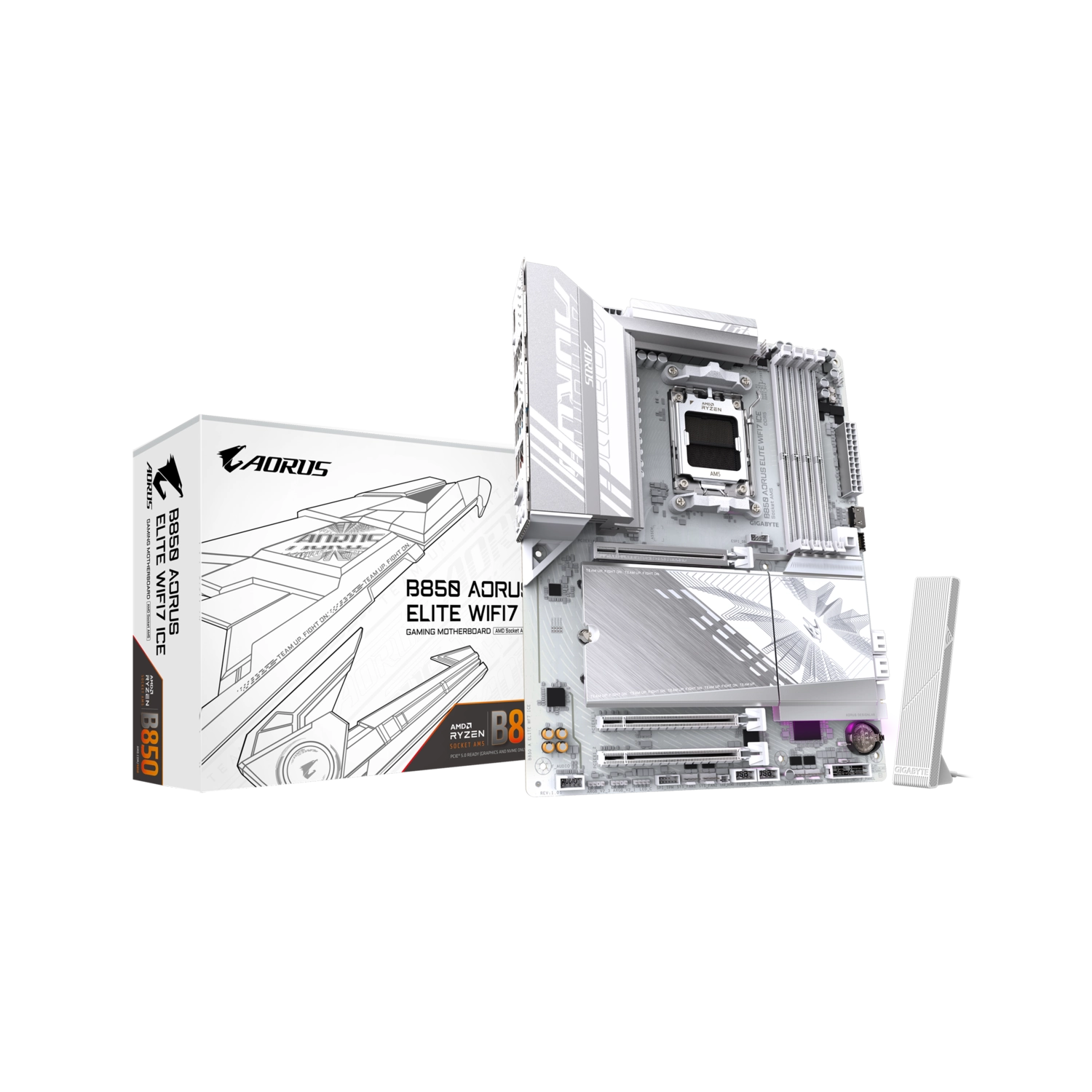 [GIGMOTB850AEWI] Motherboard (Am5) Gigabyte B850 Aorus Elite Wifi7 Ice