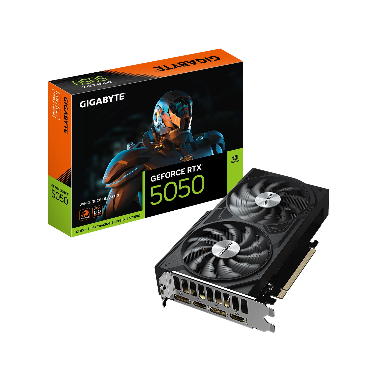 [GIGPDV505WOV28] Placa de Video GIGABYTE GeForce RTX 5050 WINDFORCE OC V2 8G