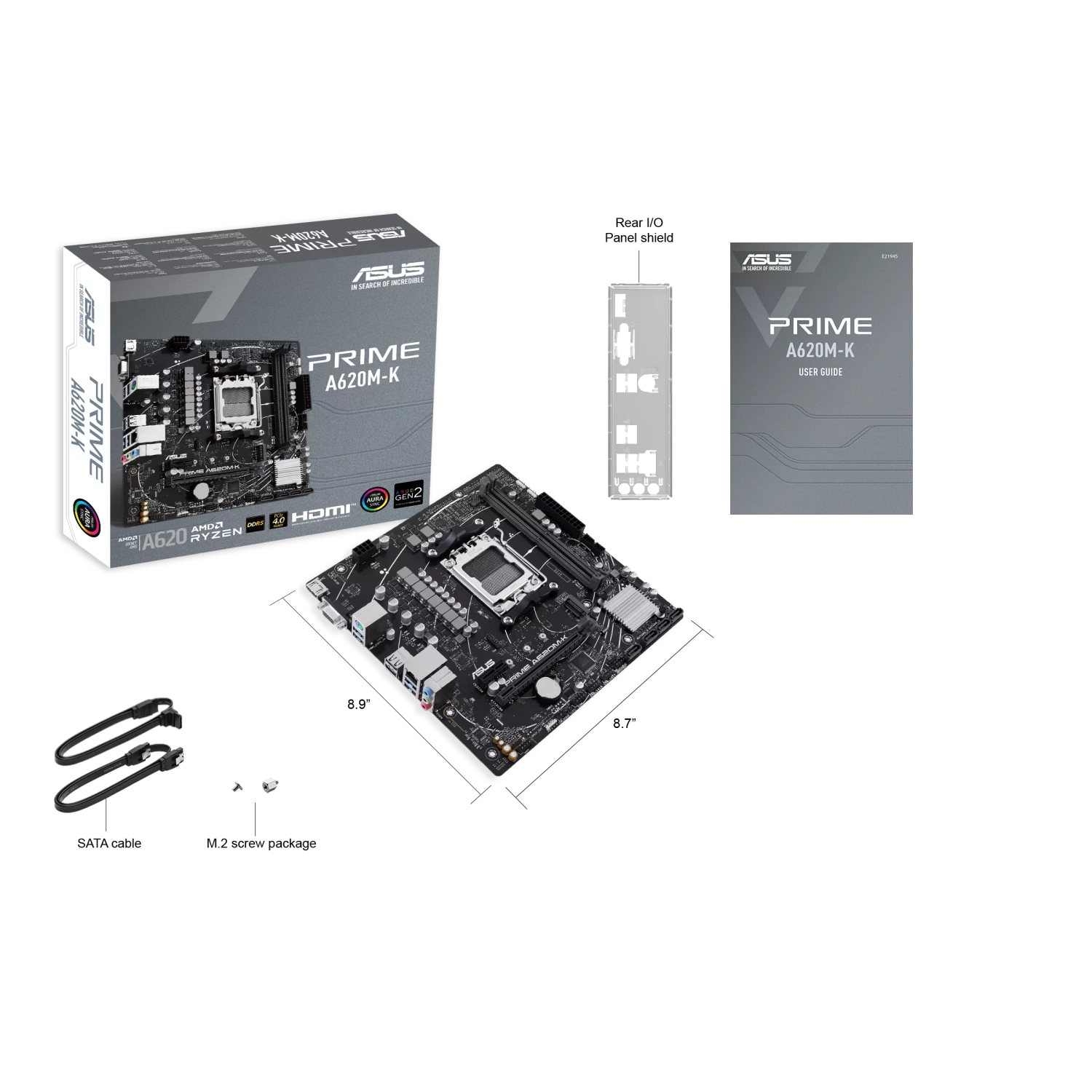 [ASUMOT90MB1F40M] Motherboard Asus Prime A620M-K Am5 Ddr5