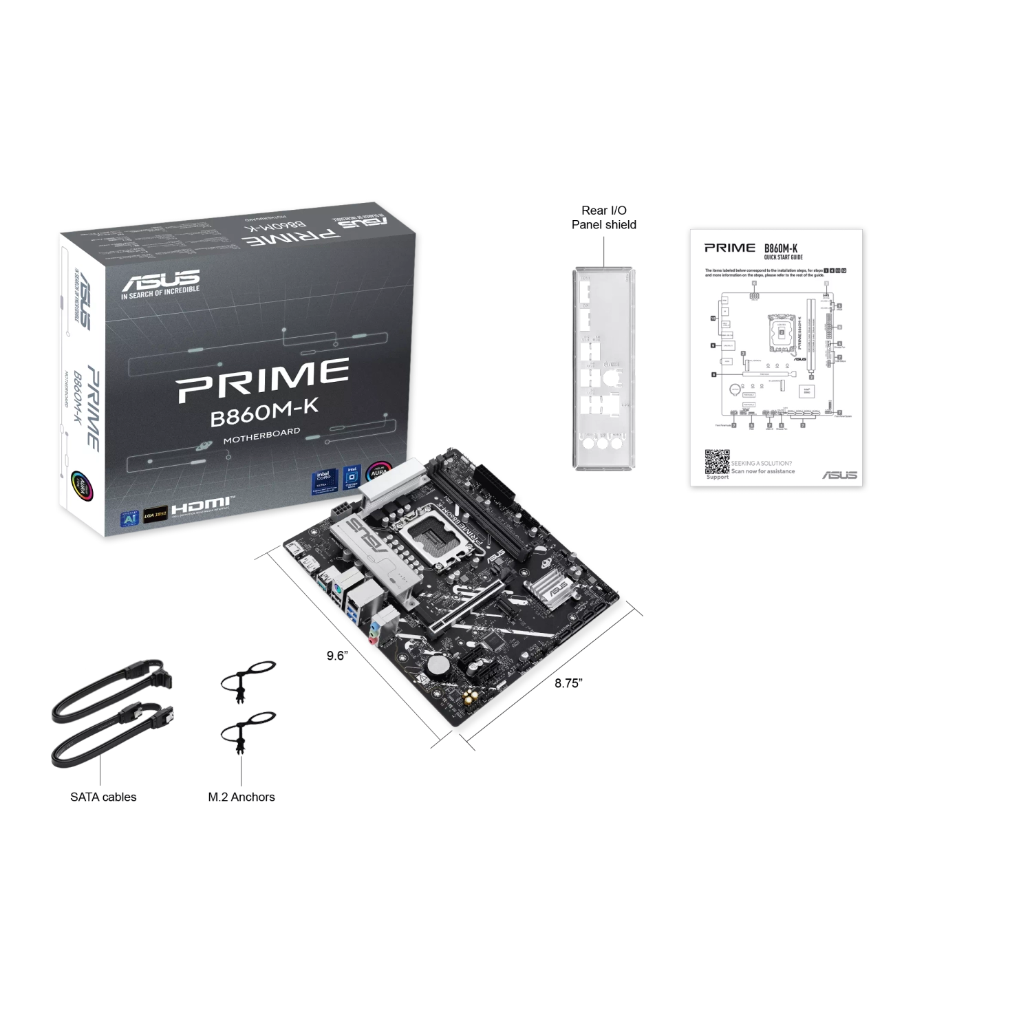 [ASUMOT90MB1JT0M] Motherboard Asus Prime B860M-K Lga1851 Ddr5