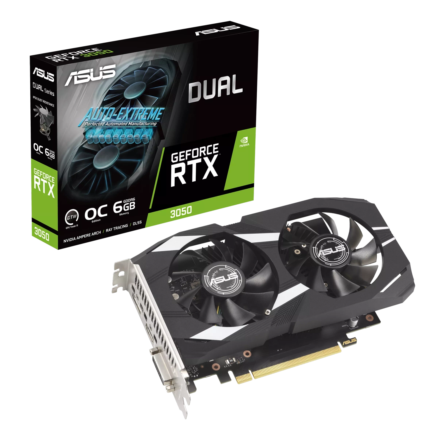 [ASUPDV90YV0K60M] Placa De Video Asus Nvidia Geforce Dual Rtx 3050 O6G