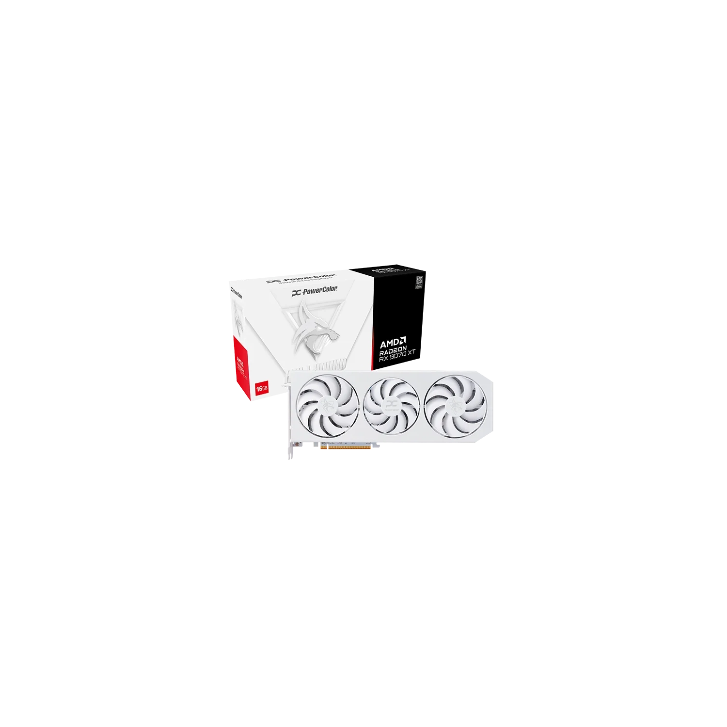 [PCPDVH9070XT16W] Placa Powercolor Hellhound Spectral White  Amd Radeon  Rx 9070 Xt 16Gb Gddr6