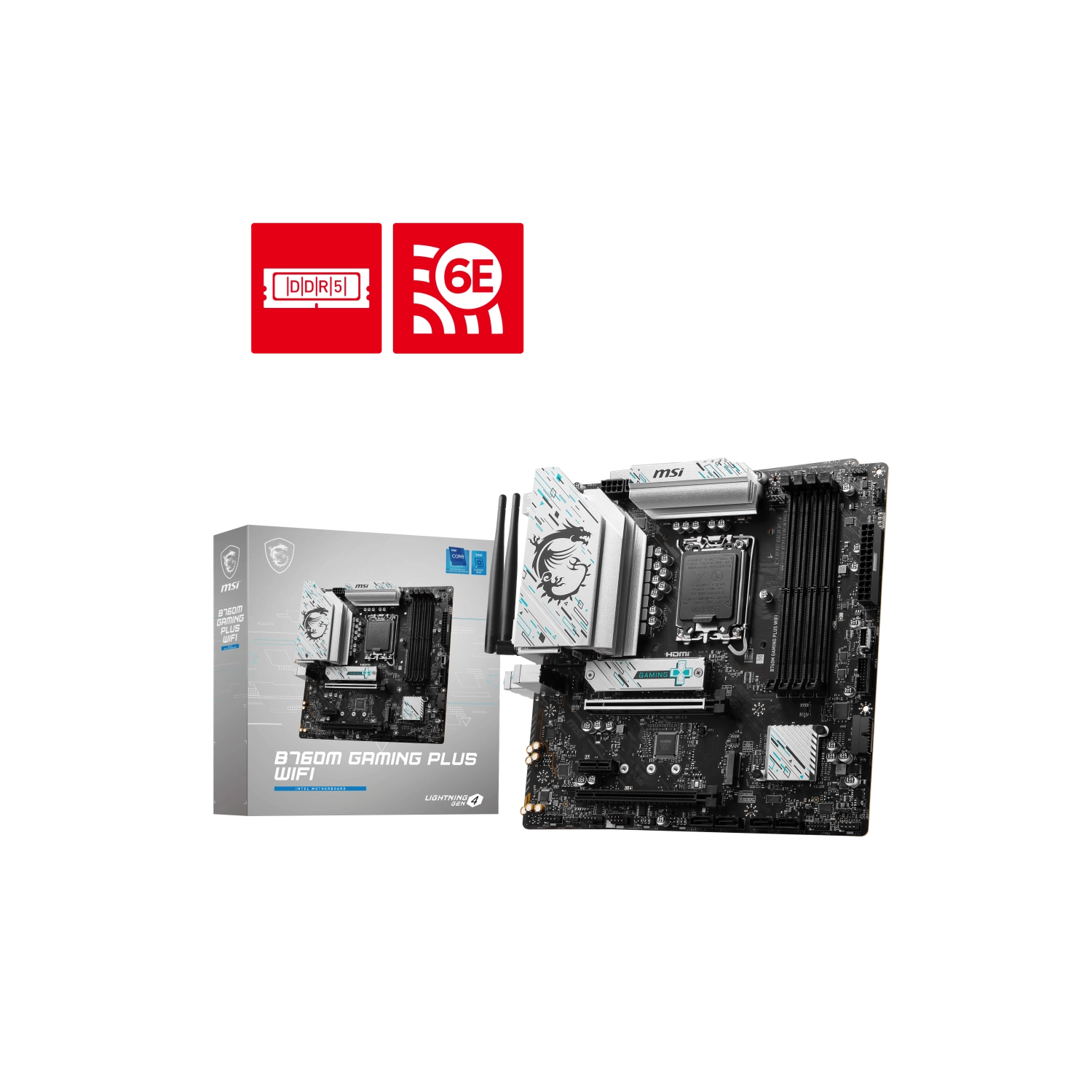 [MSIMOTB760GPLW] Motherboard MSI B760M GAMING PLUS WIFI LGA1700