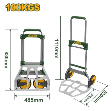 [11711] Jadever Zorra 2 Ruedas Plegable 100Kg Jdwb9A10