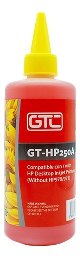 [11733] Gtc Tinta Hp Alternativa 250 Ml Para Impresoras Inkjet Amarillo