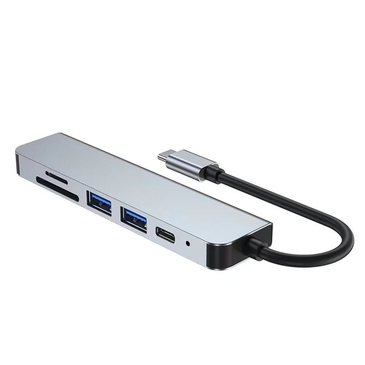 [72351] Hub Usb Tipo C De 6 Puertos Usb Grn-Hb6Bx-100 (8287)