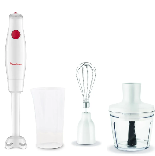 [74285] Licuadora De Mano Moulinex Turbomix Plus Plastic Foot Chop White 600W (Dd12Z2A0)