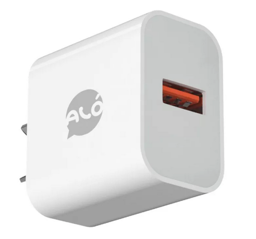 [68327] Cargador Alo Power 18W Qc Cable Flash Type-C Blanco (8023)