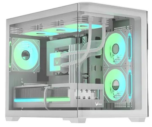 [77427] Gabinete Gamer Formula V Line Crystal U2M Floe White