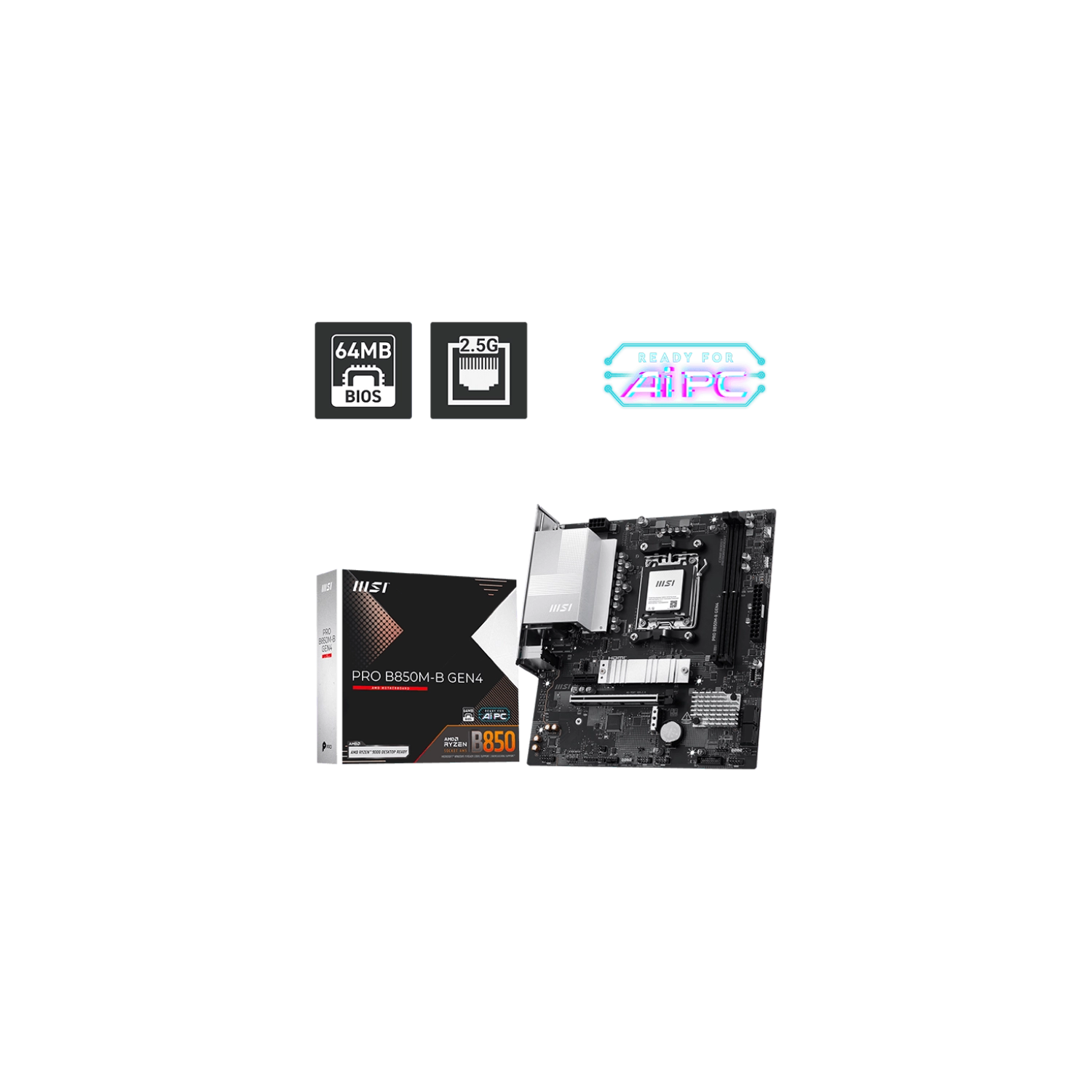 [MSIMOTB850MGAW] Motherboard Msi B850M Gaming Wifi6E Am5 Ddr5