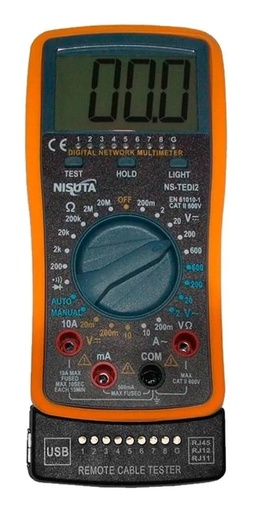 [112719] Nisuta Tester Digital Multimetro Y De Red Todo En Uno NS-TEDI2 