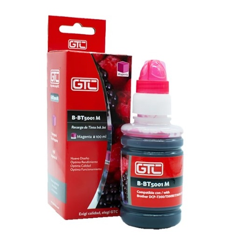 [112779] Gtc Tinta Brother Bt5001 Sistema Continuo Magenta 100Ml