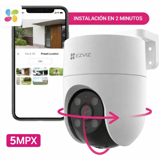 [112792] Ezviz Cs-H8C Pro-R200-1K3Wkfl 3K - Cámara Ip Ptz Wifi 5Mpx Mic Audio Color Vu Giratoria Exterior 3K (Consulte Instalacion A Domicilio) 