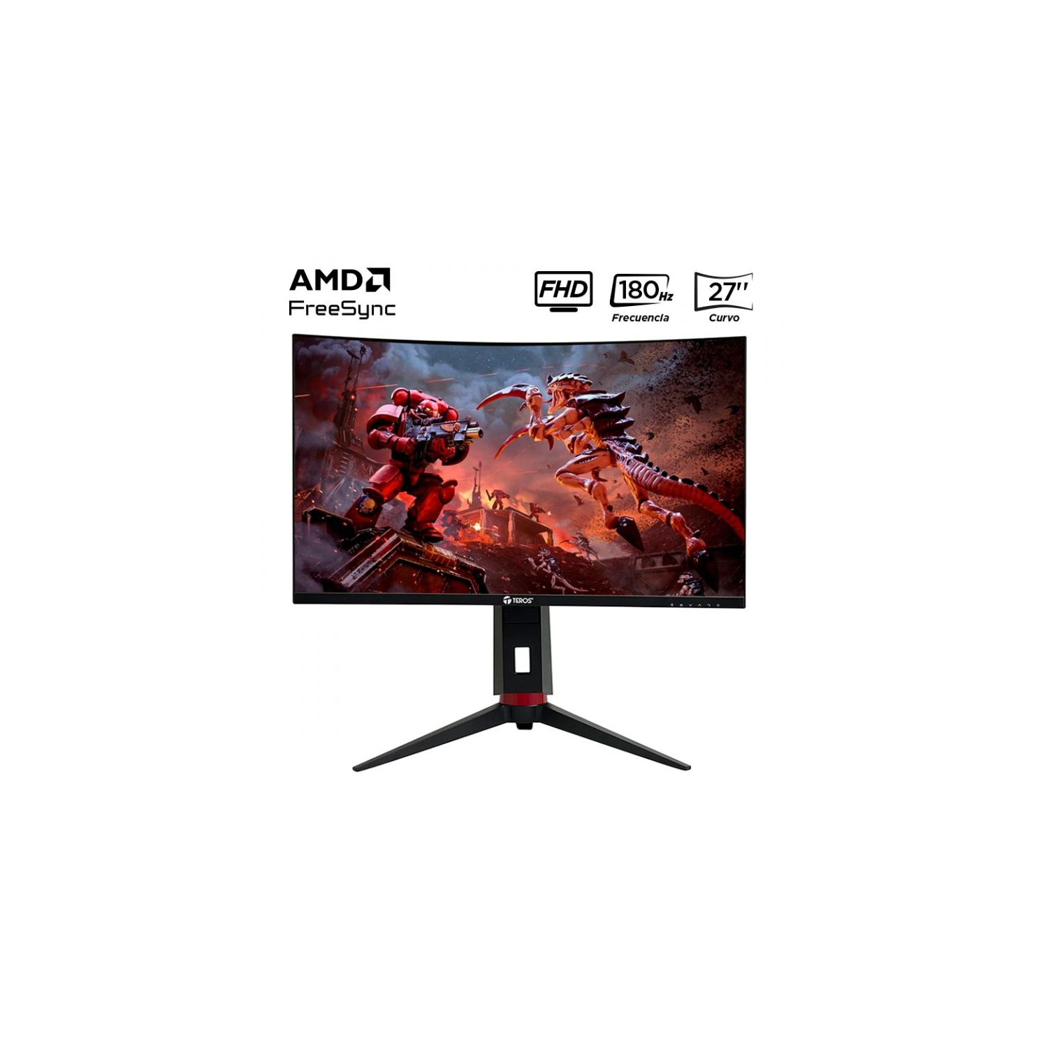[TERMONTE-2766G] Monitor Teros Te-2766G Gaming 27" Curvo Va Fhd (1920X1080) 180Hz 1Ms