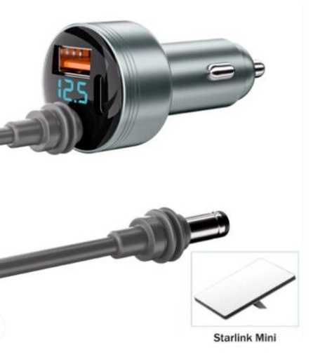 Xaea cargador 12v USB tipo C + Starlink 2mts