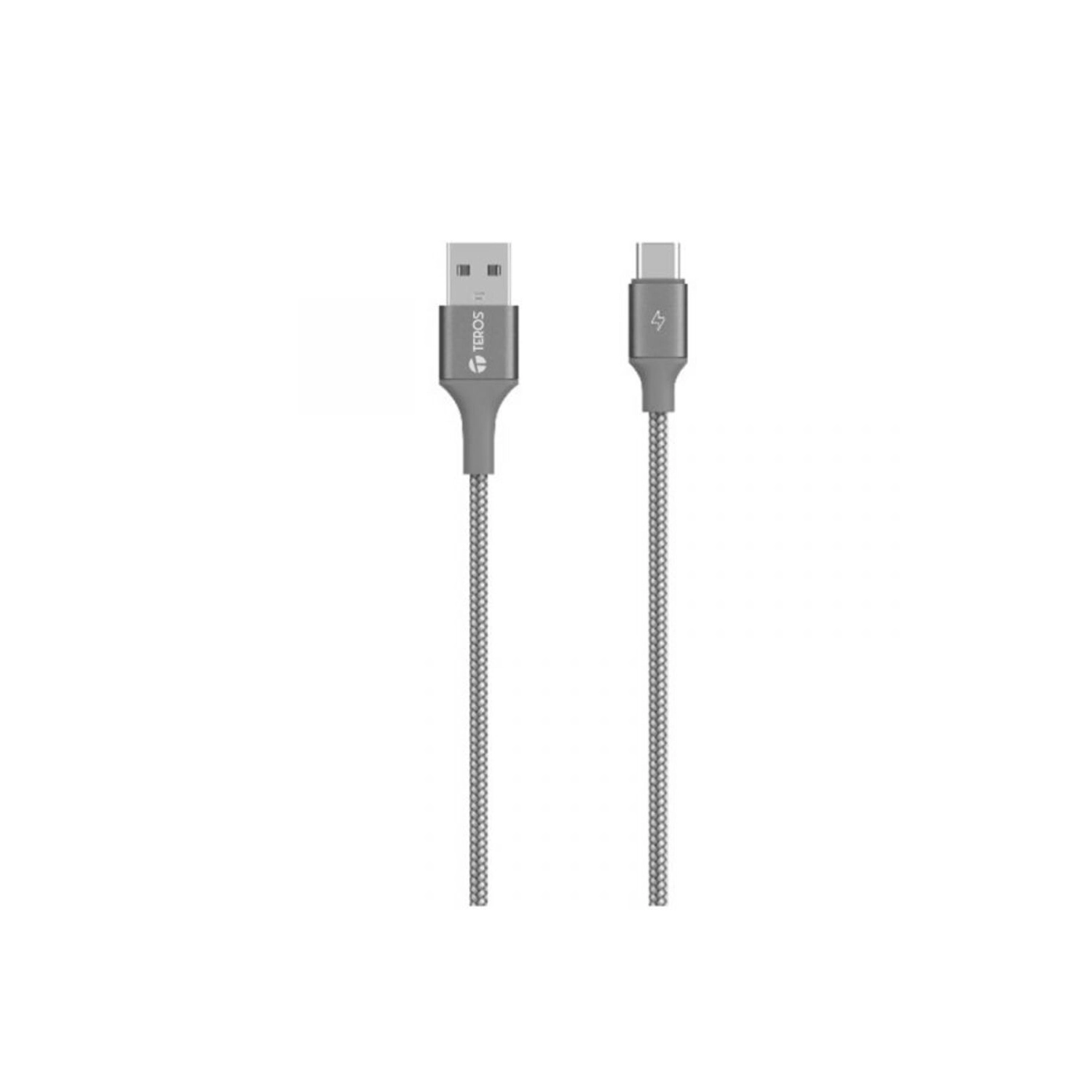 [112940] Cable Teros USB-A a USB-C Grey