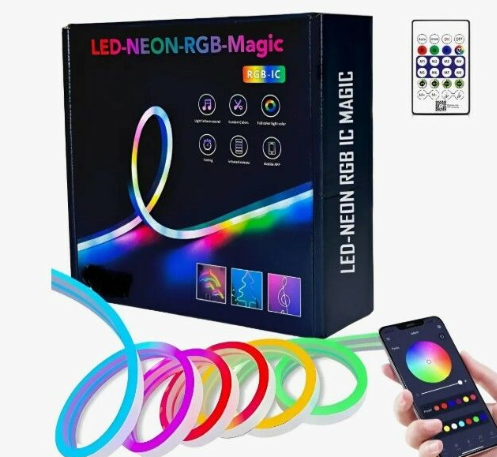 [113120] Tira Neon Flexible Rgb 3 Mts Modv-00Dp App Smart – Varios Usb 5V 