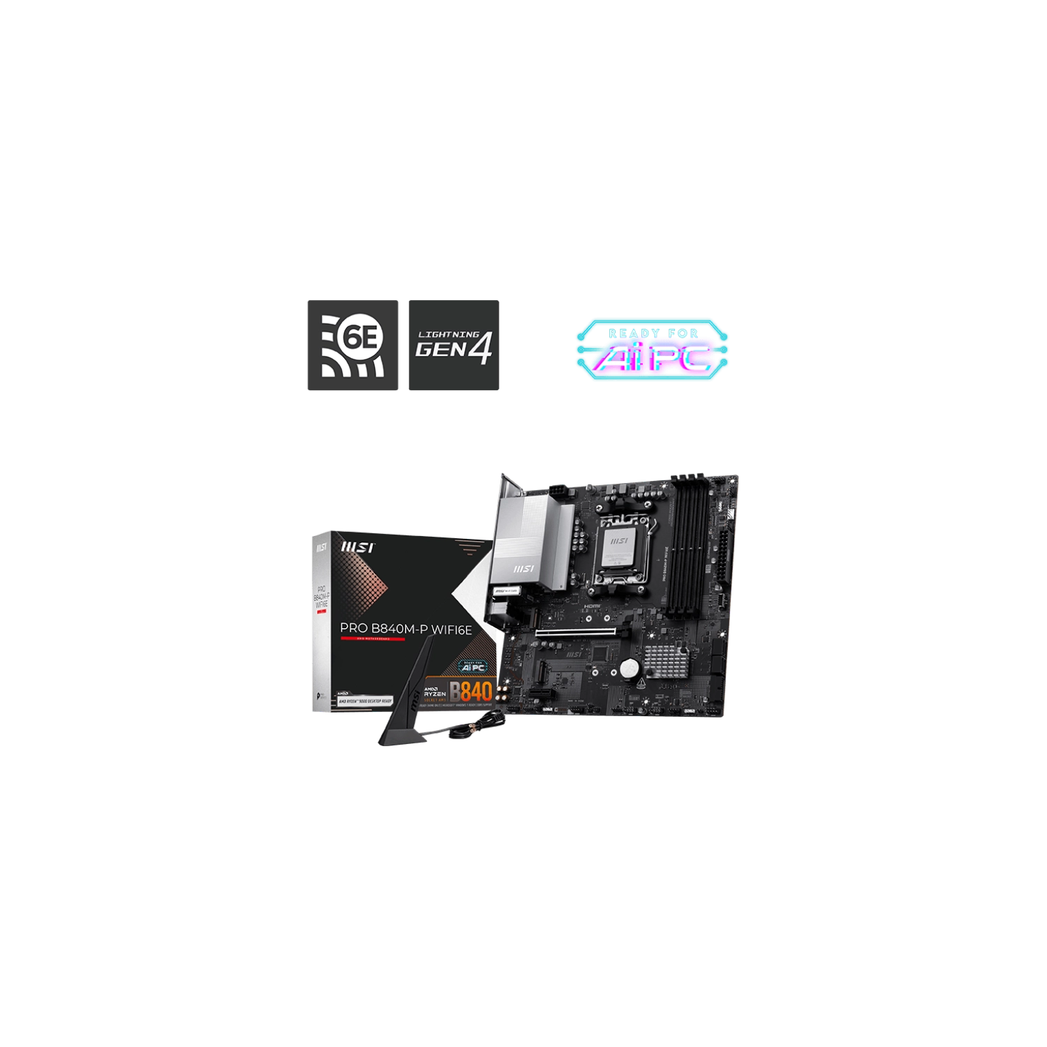 [113187] Motherboard Msi Pro B840M-P Wifi6E Am5 Ddr5