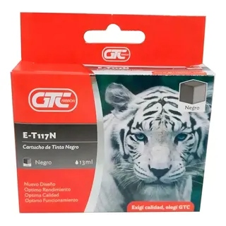 [113218] Cartucho Alternativo Gtc Para Epson T117 / T1171 Negro 15 Mls