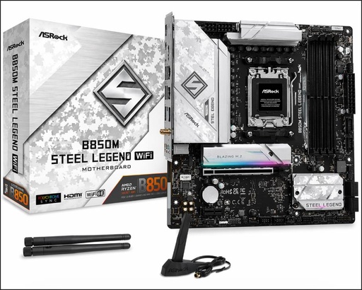 [113275] Mb (Am5) Asrock B850M Steel Legend Ddr5 (Mb-B850M Slwifi)(90-Mxbs20-A0Uayaz)