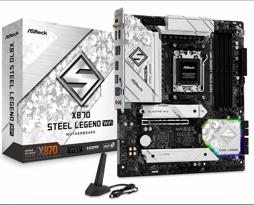 [113334] Mb (Am5) Asrock X870 Steel Legend Wifi Ddr5  (Mb-X870 Slwifi) (90-Mxbpj0-A0Uayaz)