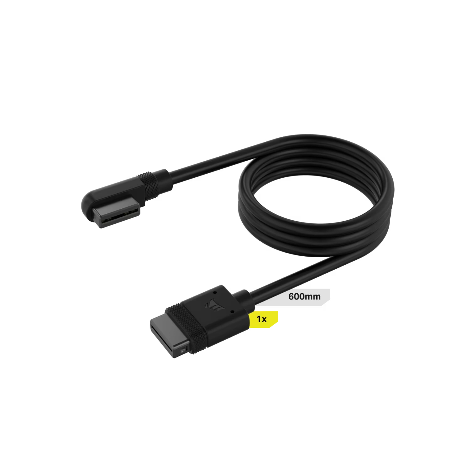 [113299] Cable Corsair Icue Link 1X 600Mm Con Conector 90° Negro